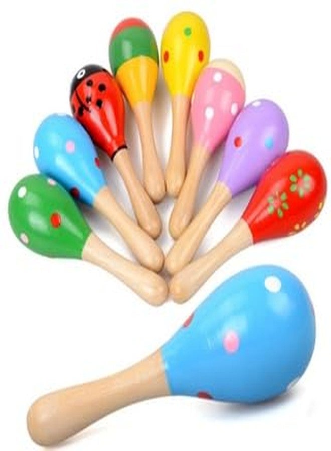 Little mind Handmade Wooden Baby Rattle Set - 5 Non-Toxic Musical Sensory Toys for Newborns & Infants (0-12 Months) - BPA-Free Developmental Instruments with Soothing Sounds - Image 4